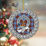 Spens Tartan Ornament,  ceramic ornament, personalized christmas ornaments, christmas tree ornaments, christmas door decorations, Plaid Ornament, Tartan Ceramic Ornament