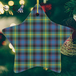 Watson Ancient Tartan Ornament Star Ornament, Christmas Star Decorations, ceramic ornament, Plaid Star Ceramic Ornament, Christmas Ornament Decorations Gift