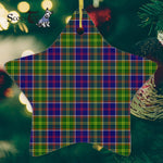 Whitefoord Tartan Ornament Star Ornament, Christmas Star Decorations, ceramic ornament, Plaid Star Ceramic Ornament, Christmas Ornament Decorations Gift