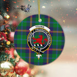 Scotstee Shop - Young Scottish Clan Plaid Ornament Gift. Christmas Tree Ornament Young Clan Tartan Ornament Great Christmas Ornaments Gift