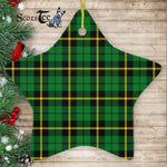 Wallace Hunting Tartan Ornament Star Ornament, Christmas Star Decorations, ceramic ornament, Plaid Star Ceramic Ornament, Christmas Ornament Decorations Gift