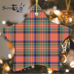 Stewart Royal Ancient Tartan Ornament Star Ornament, Christmas Star Decorations, ceramic ornament, Plaid Star Ceramic Ornament, Christmas Ornament Decorations Gift