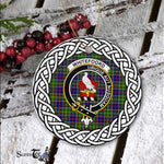 Whitefoord Tartan Ornament,  ceramic ornament, personalized christmas ornaments, christmas tree ornaments, christmas door decorations, Plaid Ornament, Tartan Ceramic Ornament