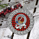 Wallace Tartan Ornament,  ceramic ornament, personalized christmas ornaments, christmas tree ornaments, christmas door decorations, Plaid Ornament, Tartan Ceramic Ornament