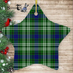 Tweedside Tartan Ornament Star Ornament, Christmas Star Decorations, ceramic ornament, Plaid Star Ceramic Ornament, Christmas Ornament Decorations Gift