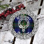 Williams Tartan Ornament,  ceramic ornament, personalized christmas ornaments, christmas tree ornaments, christmas door decorations, Plaid Ornament, Tartan Ceramic Ornament