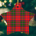 Stewart of Appin Modern Tartan Ornament Star Ornament, Christmas Star Decorations, ceramic ornament, Plaid Star Ceramic Ornament, Christmas Ornament Decorations Gift