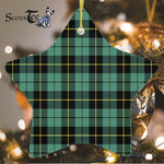 Wallace Ancient Tartan Ornament Star Ornament, Christmas Star Decorations, ceramic ornament, Plaid Star Ceramic Ornament, Christmas Ornament Decorations Gift