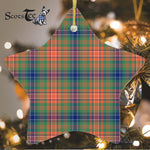 Wilson Tartan Ornament Star Ornament, Christmas Star Decorations, ceramic ornament, Plaid Star Ceramic Ornament, Christmas Ornament Decorations Gift