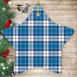 Strathclyde District Tartan Ornament Star Ornament, Christmas Star Decorations, ceramic ornament, Plaid Star Ceramic Ornament, Christmas Ornament Decorations Gift