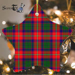 Wauchope Tartan Ornament Star Ornament, Christmas Star Decorations, ceramic ornament, Plaid Star Ceramic Ornament, Christmas Ornament Decorations Gift