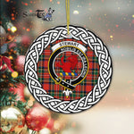 Stewart (Stuart) of Bute Tartan Ornament,  ceramic ornament, personalized christmas ornaments, christmas tree ornaments, christmas door decorations, Plaid Ornament, Tartan Ceramic Ornament