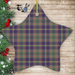 Taylor Weathered Tartan Ornament Star Ornament, Christmas Star Decorations, ceramic ornament, Plaid Star Ceramic Ornament, Christmas Ornament Decorations Gift