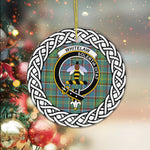 Whitelaw Tartan Ornament,  ceramic ornament, personalized christmas ornaments, christmas tree ornaments, christmas door decorations, Plaid Ornament, Tartan Ceramic Ornament