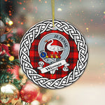Wemyss Tartan Ornament,  ceramic ornament, personalized christmas ornaments, christmas tree ornaments, christmas door decorations, Plaid Ornament, Tartan Ceramic Ornament
