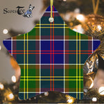 Whitelaw Modern Tartan Ornament Star Ornament, Christmas Star Decorations, ceramic ornament, Plaid Star Ceramic Ornament, Christmas Ornament Decorations Gift