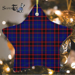 Wedderburn Tartan Ornament Star Ornament, Christmas Star Decorations, ceramic ornament, Plaid Star Ceramic Ornament, Christmas Ornament Decorations Gift