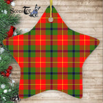 Turnbull Tartan Ornament Star Ornament, Christmas Star Decorations, ceramic ornament, Plaid Star Ceramic Ornament, Christmas Ornament Decorations Gift