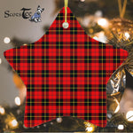 Wallace Tartan Ornament Star Ornament, Christmas Star Decorations, ceramic ornament, Plaid Star Ceramic Ornament, Christmas Ornament Decorations Gift