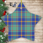 US Marine Tartan Ornament Star Ornament, Christmas Star Decorations, ceramic ornament, Plaid Star Ceramic Ornament, Christmas Ornament Decorations Gift
