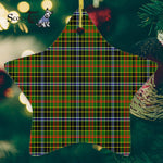 Walkinshaw Tartan Ornament Star Ornament, Christmas Star Decorations, ceramic ornament, Plaid Star Ceramic Ornament, Christmas Ornament Decorations Gift