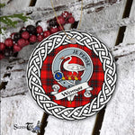 Wemyss Tartan Ornament,  ceramic ornament, personalized christmas ornaments, christmas tree ornaments, christmas door decorations, Plaid Ornament, Tartan Ceramic Ornament