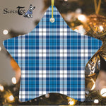 Strathclyde District Tartan Ornament Star Ornament, Christmas Star Decorations, ceramic ornament, Plaid Star Ceramic Ornament, Christmas Ornament Decorations Gift