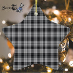 Troup Tartan Ornament Star Ornament, Christmas Star Decorations, ceramic ornament, Plaid Star Ceramic Ornament, Christmas Ornament Decorations Gift