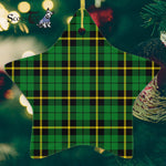 Wallace Hunting Tartan Ornament Star Ornament, Christmas Star Decorations, ceramic ornament, Plaid Star Ceramic Ornament, Christmas Ornament Decorations Gift