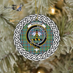 Whitelaw Tartan Ornament,  ceramic ornament, personalized christmas ornaments, christmas tree ornaments, christmas door decorations, Plaid Ornament, Tartan Ceramic Ornament
