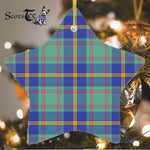 US Marine Tartan Ornament Star Ornament, Christmas Star Decorations, ceramic ornament, Plaid Star Ceramic Ornament, Christmas Ornament Decorations Gift