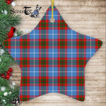 Spalding Tartan Ornament Star Ornament, Christmas Star Decorations, ceramic ornament, Plaid Star Ceramic Ornament, Christmas Ornament Decorations Gift