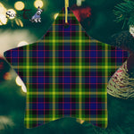 Watson Modern Tartan Ornament Star Ornament, Christmas Star Decorations, ceramic ornament, Plaid Star Ceramic Ornament, Christmas Ornament Decorations Gift