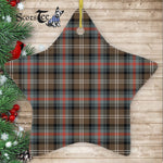 Sutherland Weathered Tartan Ornament Star Ornament, Christmas Star Decorations, ceramic ornament, Plaid Star Ceramic Ornament, Christmas Ornament Decorations Gift
