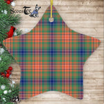 Wilson Tartan Ornament Star Ornament, Christmas Star Decorations, ceramic ornament, Plaid Star Ceramic Ornament, Christmas Ornament Decorations Gift