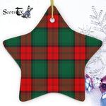 Stewart Atholl Modern Tartan Ornament Star Ornament, Christmas Star Decorations, ceramic ornament, Plaid Star Ceramic Ornament, Christmas Ornament Decorations Gift
