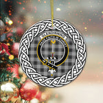 Glendinning Tartan Ornament,  ceramic ornament, personalized christmas ornaments, christmas tree ornaments, christmas door decorations, Plaid Ornament, Tartan Ceramic Ornament