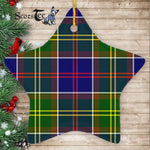 Whitelaw Modern Tartan Ornament Star Ornament, Christmas Star Decorations, ceramic ornament, Plaid Star Ceramic Ornament, Christmas Ornament Decorations Gift
