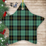 Wallace Ancient Tartan Ornament Star Ornament, Christmas Star Decorations, ceramic ornament, Plaid Star Ceramic Ornament, Christmas Ornament Decorations Gift