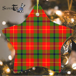 Turnbull Tartan Ornament Star Ornament, Christmas Star Decorations, ceramic ornament, Plaid Star Ceramic Ornament, Christmas Ornament Decorations Gift