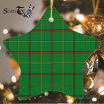 Tribe Of Mar Tartan Ornament Star Ornament, Christmas Star Decorations, ceramic ornament, Plaid Star Ceramic Ornament, Christmas Ornament Decorations Gift