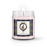 Soy Wax Candle - Buffalo Plaid Candle Clan Crest Badge Clelland Tartan Plaid Soy Wax Candle, oil candle, candle handmade, wax candle, soy wax, nature wax, natural soy wax, natural soy candles, natural candle