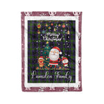 Personalized Gift Tartan Plaid Blanket Clan Lumsden Hunting With Funny Santa Snowman Reindeer Merry Christmas Fleece Blanket, Home Living Room, Plaid Blanket, Tartan Blanket, Scottish Blanket, Buffalo fleece blanket, Christmas Blanket