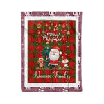 Personalized Gift Tartan Plaid Blanket Clan Dewar With Funny Santa Snowman Reindeer Merry Christmas Fleece Blanket, Home Living Room, Plaid Blanket, Tartan Blanket, Scottish Blanket, Buffalo fleece blanket, Christmas Blanket