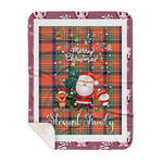 Personalized Gift Tartan Plaid Blanket Clan Stewart Royal Ancient With Funny Santa Snowman Reindeer Merry Christmas Gift Sherpa Blanket, blue plaid sherpa blanket,blue tartan sherpa blanket,Buchan,buffalo plaid sherpa blanket,christmas sherpa blanket,Christmas Throw Blanket