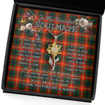 To My Beautiful Soulmate Sunflower Necklace In Your Eyes I Have Found My Home Clan Douglas of Roxburgh Tartan Jewelry For Girlfriend, Tartan Sunflower Pendant Necklace, Scottish Tartan Jewelry, valentine necklace, necklace girlfriend, necklace for wife, cute necklaces for girlfriend, jewelry for girlfriend, to my soulmate necklace, to my future wife necklace