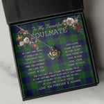 To My Beautiful Soulmate In Your Eyes I Have Found My Home Clan Keith Modern Tartan Crown Pendant Necklace