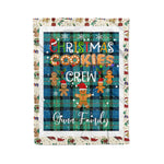 Personalized Gift Tartan Plaid Blanket Clan Gunn Ancient With Christmas Cookie Baking Crew Christmas Gift Blanket, Plaid Blanket, Christmas Fleece Blanket, Christmas Blanket, Tartan Blanket, Scottish Blanket, Scotland Blanket, Family Name Blanket, Custom Blanket, Personalized Blanket