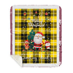 Personalized Gift Tartan Plaid Blanket Clan Barclay With Funny Santa Snowman Reindeer Merry Christmas Gift Sherpa Blanket, blue plaid sherpa blanket,blue tartan sherpa blanket,Buchan,buffalo plaid sherpa blanket,christmas sherpa blanket,Christmas Throw Blanket