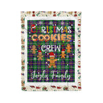 Personalized Gift Tartan Plaid Blanket Clan Inglis Modern With Christmas Cookie Baking Crew Christmas Gift Blanket, Plaid Blanket, Christmas Fleece Blanket, Christmas Blanket, Tartan Blanket, Scottish Blanket, Scotland Blanket, Family Name Blanket, Custom Blanket, Personalized Blanket